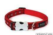 Red Dingo designer dog collar lead leader or matching set all sizes 