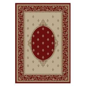Concord Global Rugs Jewel Collection Fleur De Lis Medallion Red 