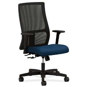  Ergonomic Mid Back Work Chair, Adjustable T Arms, Mesh Back, Synchro 