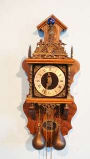 Antique Dutch Zaandam Zaanse wall clock   big model   25 inch FREE 