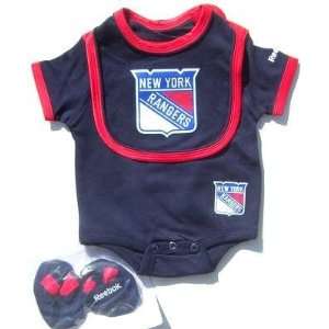  NEWBORN Baby Infant New York Rangers Onesie Bib Booties 