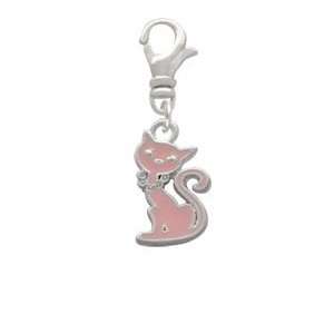  Light Pink Cat Clip On Charm Arts, Crafts & Sewing