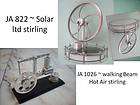 Solar ltd + Walking beam hot air stirling engine (2 sets) Free 