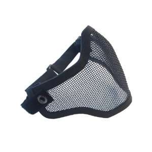 Airsoft Half Face Mask With Wire Mesh Black  Sports 