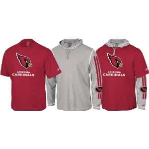 Arizona Cardinals  Red/Grey  Hoodie Tee Combo  Sports 