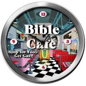  BIBLE 14 Inch Cafe Metal Clock Quartz Movement Kitchen 