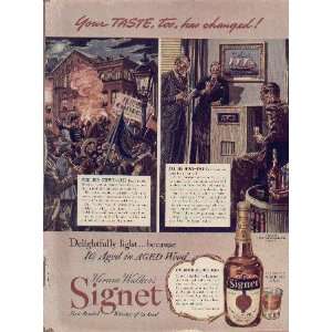   Taste, too, has changed 1940 Hiram Walkers Signet Whiskey ad, A0206A