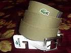 Lacoste Mens Green Brown Reversible Belt Size 42 Authentic RP$75 