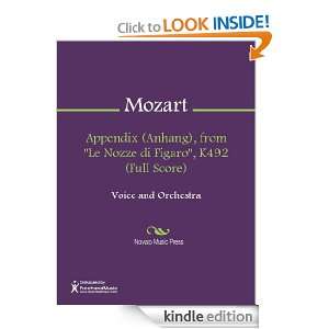   (Anhang), from Le Nozze di Figaro, K492 (Full Score) Sheet Music