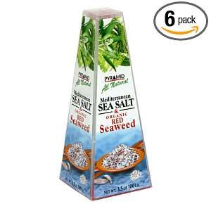  Natural Sea Salt with Organic Red Seaweed, 3.5 Ounce Plastic Salt 