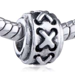  Pandora Style Charm Bead Celtic Cross Weave Pattern Symbol 