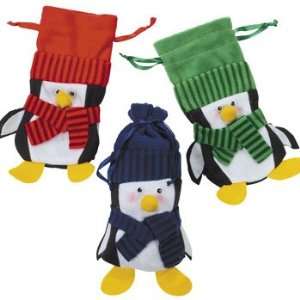 Penguin Drawstring Bags   Party Favor & Goody Bags & Fabric Favor Bags