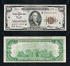   Hundred Dollars Bank Of Dallas Texas National Currency Brown series