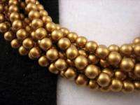 Vintage French 8 Strand Gold Cabochon Filigree Necklace  