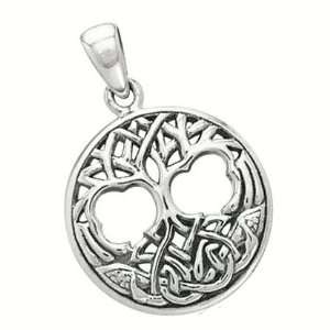  Ornate Celtic Tree of Life Sterling Silver Pendant 