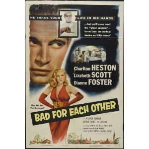  Bad for Each Other (1953) 27 x 40 Movie Poster Style A 