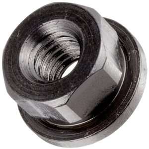TE CO Flanged Hex Nut, 12L14 Steel With Black Oxide Finish, UNC 3/8 16 