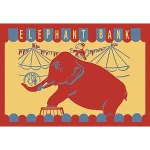  Vintage Art Elephant Bank   21666 2