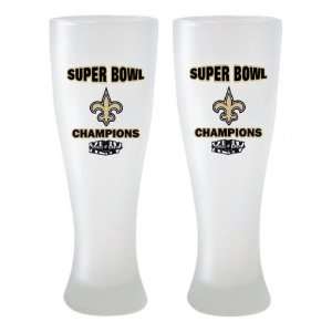  New Orleans Saints Super Bowl XLIV Champions 2pc Frosted 