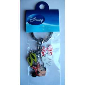   Disney Minnie Mouse Metal Charms Key Ring Key Chain 