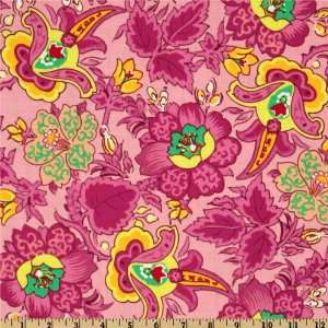  44 Wide Cranston Village Flowers Pink/Yellow Fabric By 