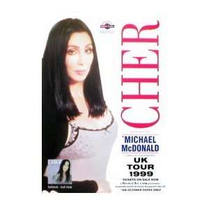 CHER UK Tour 1999 Music Poster 