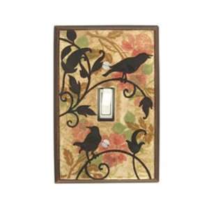  Vintage Songbirds Ceramic Switch Plate / 1 Toggle