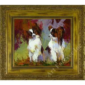   Puppies Contemporary Animal Portrait Oil Painting