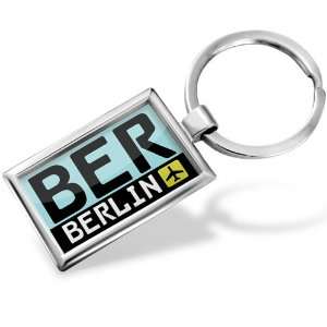 Keychain Airport code BER / Berlin country Germany   Hand Made 