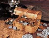 American Coin TreasuresHistoric Wooden Treasure Chest of 50 Old US 