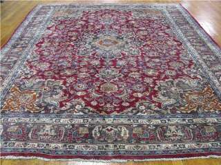 Hand Knotted 9x12 ft Mashad Persian Area Rug Carpet FREE S&H  