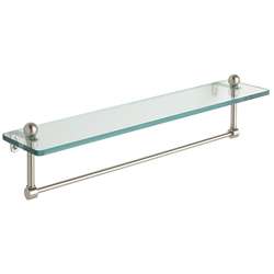 22 inch Glass Bathroom Shelf with Towel Bar  