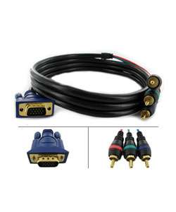 VGA to RCA Male to male Component Video 3 foot Cable  