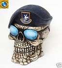 UNITED STATES AIR FORCE LOGO SKULL MONEY BANK STATUE