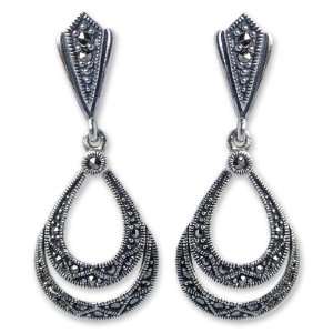  Marcasite dangle earrings, Chiang Mai Mystique Jewelry