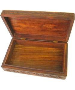 Rosewood Hand Carved Box (India)  