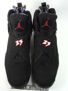 07 Nike Air Jordan 8 VIII Retro Playoff Black Varsity Red Sz. 12 XII 