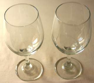 SET OF 2 LARGE CLEAR GLASS WINE GLASSES 20 OUNCES  