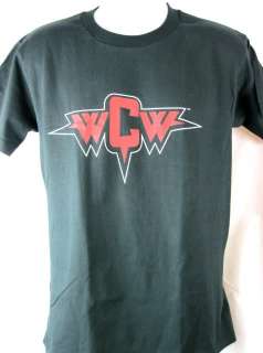 WCW World Championship Wrestling Red Logo T shirt New  