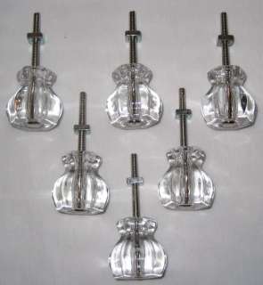 Crystal Glass Antique Style Cabinet Knobs Pull 1 1/4  