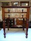 s38 antique country sheraton 2 drawer stand cherry tiger maple