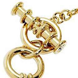 AK Anne Klein Womens Goldtone Charm Bracelet Watch  