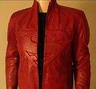 Superman Smallville Red Leather Jacket with Superman Embossed Emblem