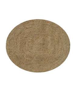 Hand woven Braided Natural Jute Rug (6 Oval)  