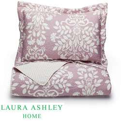 Laura Ashley Rowland Lilac 2 piece Twin size Quilt Set  