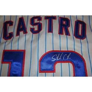  Starlin Castro Signed Jersey W/COA Chicago Cubs 2012 Size 