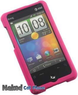 NEW RUBBERIZED PINK CASE COVER FOR AT&T HTC ARIA PHONE  