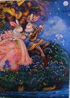 1990S Print From the Rabbits of the Rainbow Series   by Pamela 