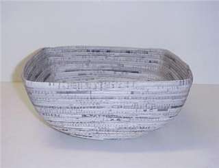 HAND MADE NEWSPAPER BASKET PAPER CRAFT MADE OUT OF NEWSPAPER  