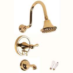 Brass Bathtub Faucet & Rain Showerhead Set  